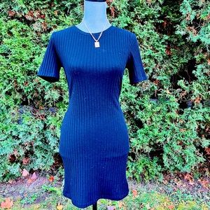 Open back black dress